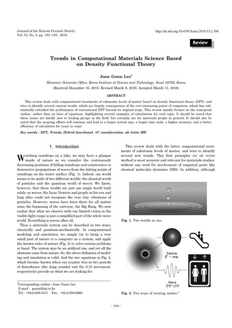 Pdf Trends In Computational Materials Science Based On Density