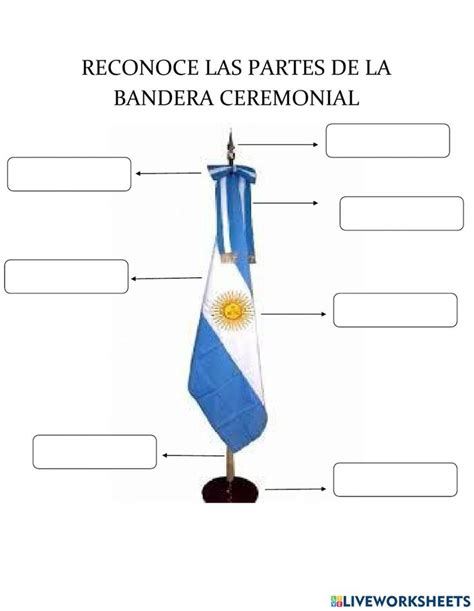 Reconocer Las Partes De La Bandera Ceremonial Argentina Worksheet