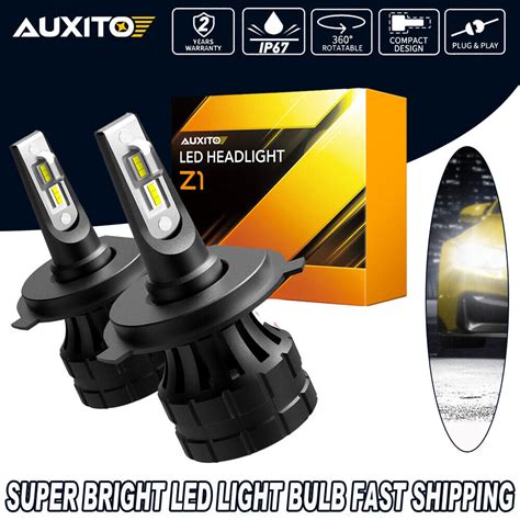 AUXITO H4 LED Headlight Kit Light Bulbs High Low Beam 6000K HB2 9003