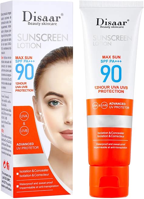 Amazon DISAAR BEAUTY Sunscreen Lotion SPF 90 PA Sweatproof UVA