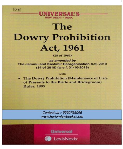 Universal The Dowry Prohibition Act 1961 Exclusive Portal For Law