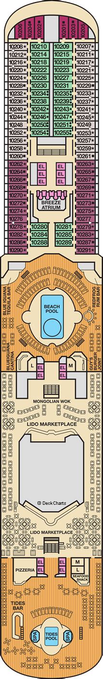 Carnival Breeze Deck Plans: Ship Layout, Staterooms & Map - Cruise Critic