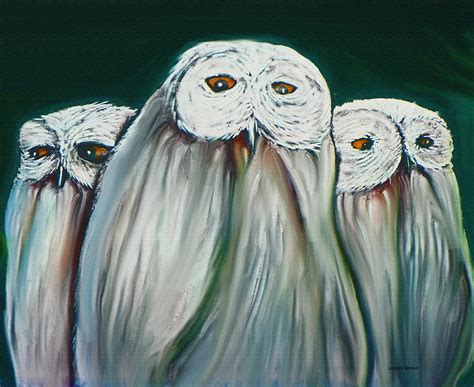 The Three Owls Painting By Lenore Senior Fine Art America