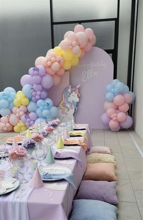 Pastel Rainbow Unicorn Birthday Party Ideas