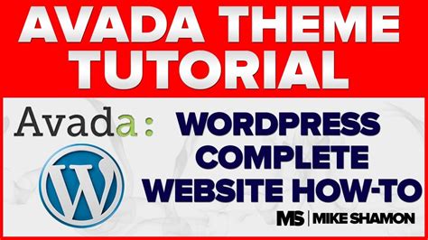 Avada Theme Tutorial How To Make A WordPress Website YouTube