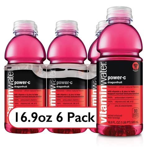 Vitaminwater Power C Electrolyte Enhanced Dragonfruit Drink 16 9 Fl Oz