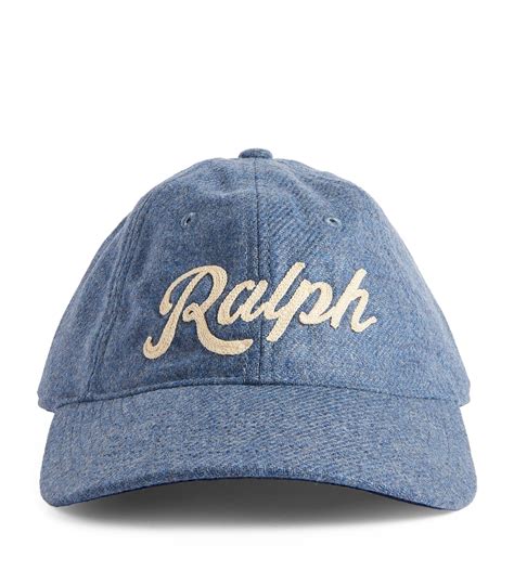 Mens Polo Ralph Lauren Blue Embroidered Logo Cap Harrods CountryCode