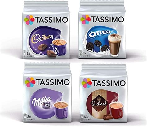 Tassimo Hot Choco Bundle Cadbury Oreo Milka Suchard Pods Pack Of 4 40 Servings