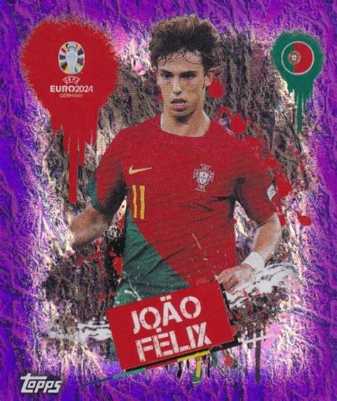 Topps Euro Sticker Portugal Por Joao Felix Artist Purple