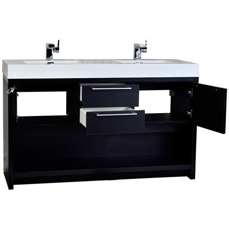 Contemporary Double Sink Vanity Set Black Tn Fa Bk