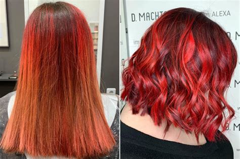 Haare Rot oder Dunkelrot färben beste Frisuren