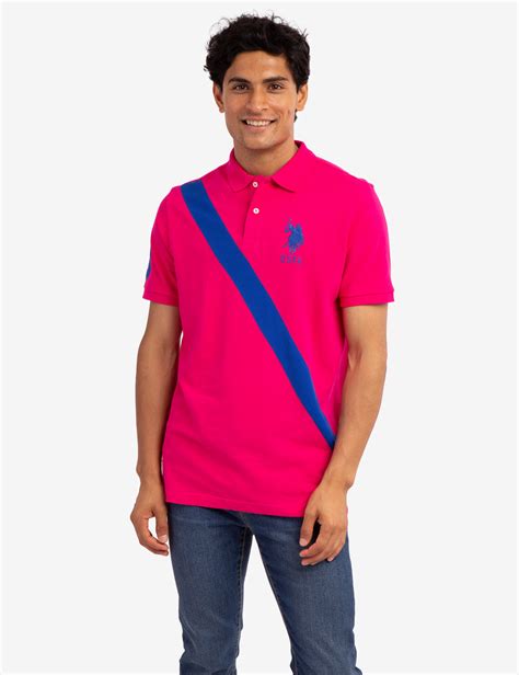 Diagonal Sash Pique Polo Shirt Us Polo Assn