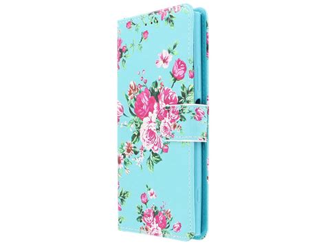 Flower Bookcase Wallet Sony Xperia Xz1 Hoesje