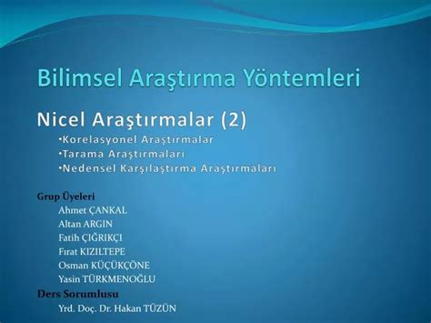 PPT Bilimsel Araştırma Yöntemleri PowerPoint Presentation free