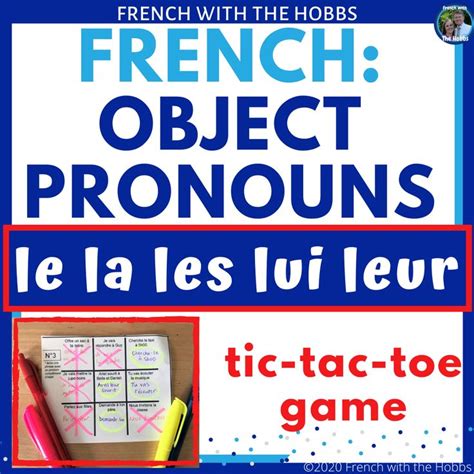 French Direct Indirect Object Pronouns Game Made By Teachers