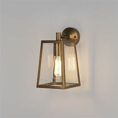 1306005 7984 Calvi Outdoor Wall Light Antique Brass