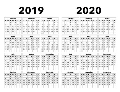 2019-2020 Calendar – Calendar Options