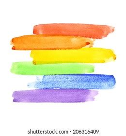 Painted Rainbow Watercolor Brush Strokes Gay Stock Illustration Shutterstock