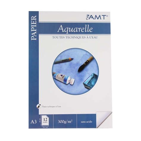 Bloc De Papier Aquarelle A Gr M Feuilles