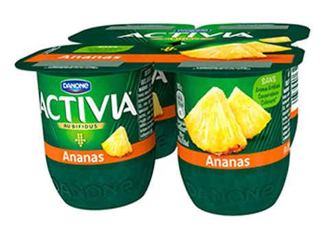 Yaourt Au Bifidus Saveur Ananas Activia 4 X 125 G La Belle Vie