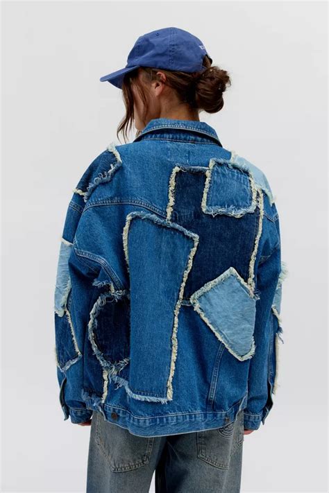 Bdg Jack Patchwork Oversized Denim Jacket Urban Outfitters