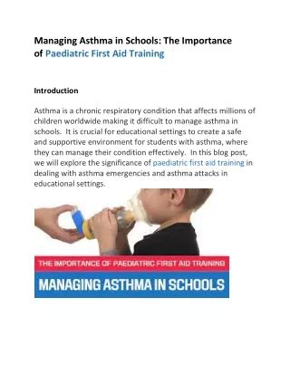 Ppt Asthma Basics For Schools Part Overview Powerpoint