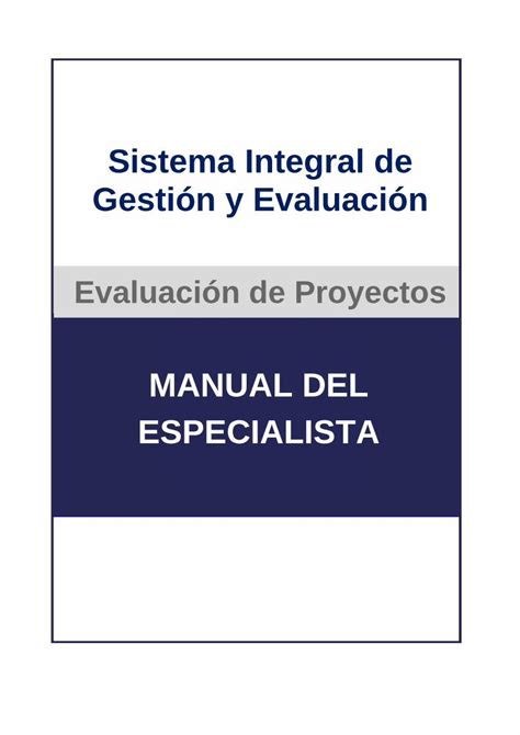 Pdf Sistema Integral De Gesti N Y Evaluaci Nsecyt Presi Unlp Edu Ar