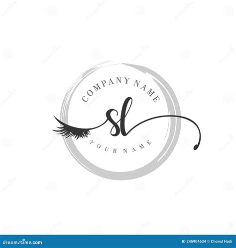 Logo Sl Iniziale Grafia Calligrafia Bellezza Salone Moda Moderno