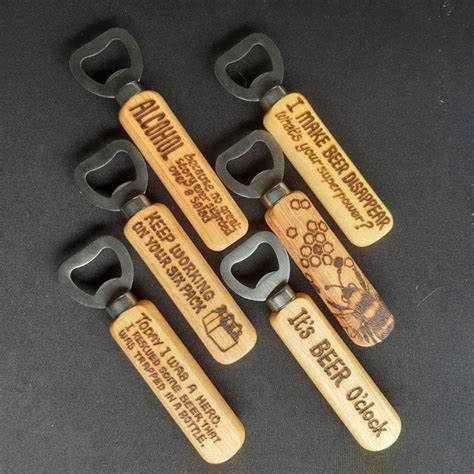 Wooden Bottle Opener Funny Bottle Opener Choose Your Wording Or