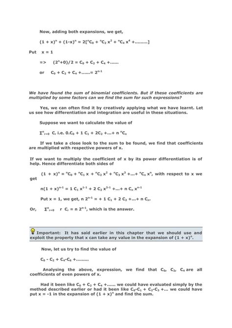 Binomial Theorem For Any Index Pdf