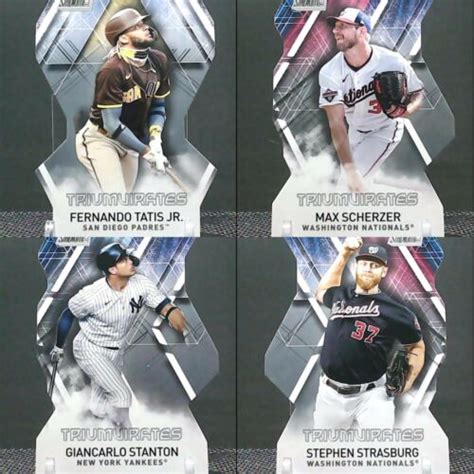 2021 Topps Stadium Club Triumvirates Die Cut Insert You Pick Complete