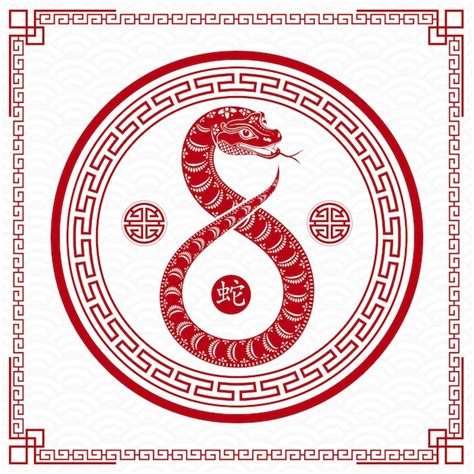 Bonne Année Chinoise 2025 Année Du Serpent Du Signe Du Zodiaque