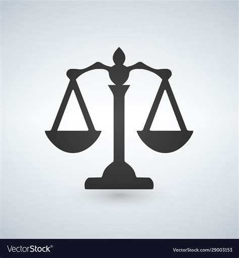 Scales justice icon court law symbol flat Vector Image