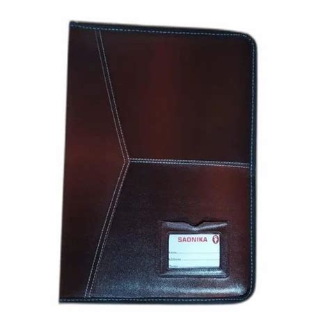 Dark Brown Leather Folder File, For Personal,Office And Education ...