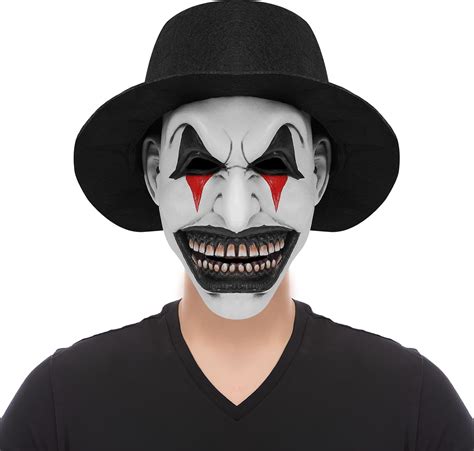 Ejwcig Clown Mask With Hat Horror Killer Mask Scary Art