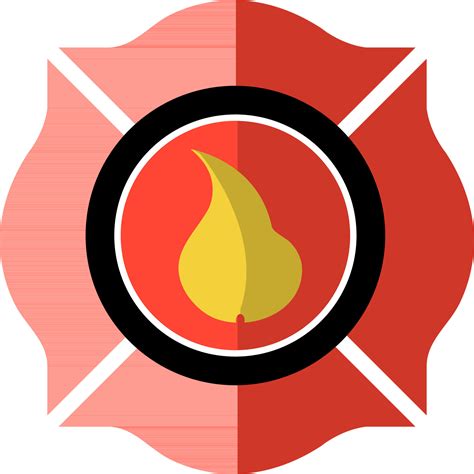 Fire department emblem in flat style. 24505205 Vector Art at Vecteezy