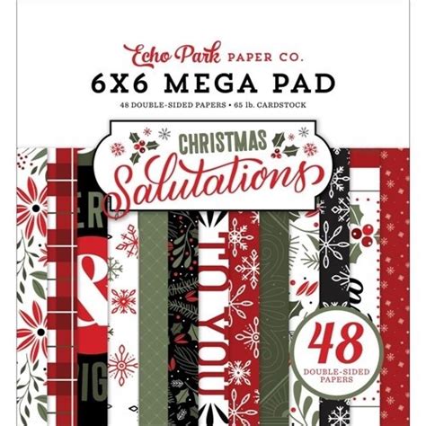 Echo Park Salutations Christmas 6x6 Mega Paper Pad Kreativ Scrapping