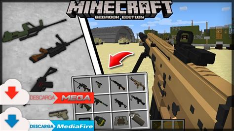 Top Addons Realistas De Armas Para Minecraft Pe Youtube