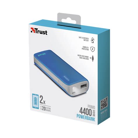 Trust Primo Powerbank Portable Charger Blue