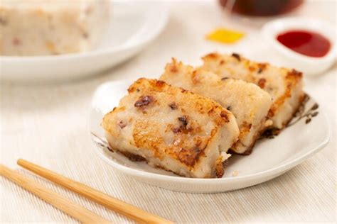 Premium Photo Pan Fried Chinese Radish Cake