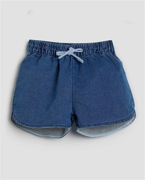 Short Jeans Infantil Running Amarra O A Denim M Dio Pool By