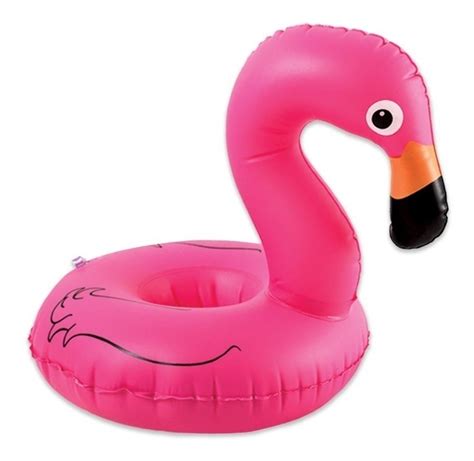 Inflable Salvavidas Mini Flamingo Portavaso Alberca Fiesta En