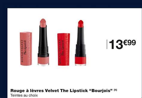 Promo Rouge à Lèvres Velvet The Lipstick Bourjois Chez Monoprix