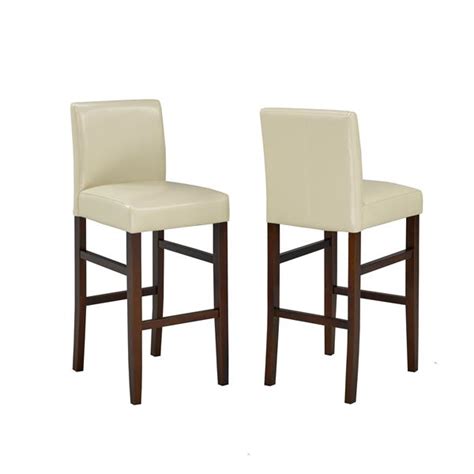 Brassex Cream Faux Leather Bar Stool Set Of 2 5411 Cr Réno Dépôt