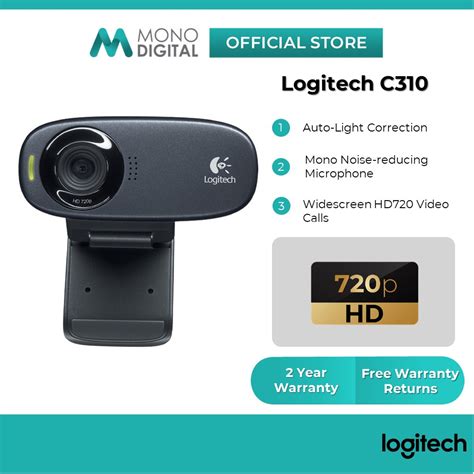 Logitech C Hd Webcam Widescreen Hd P For Video Calls With Noise