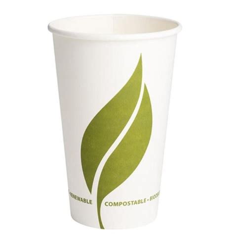 Compostable Single Wall Paper Hot Cup 16oz Enviroware James Kidd