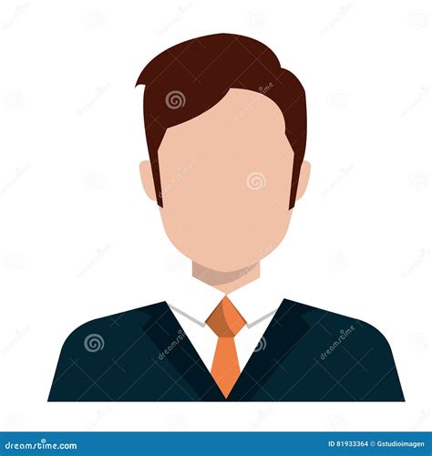 Icono Aislado Perfil Ejecutivo Del Hombre De Negocios Ilustraci N Del