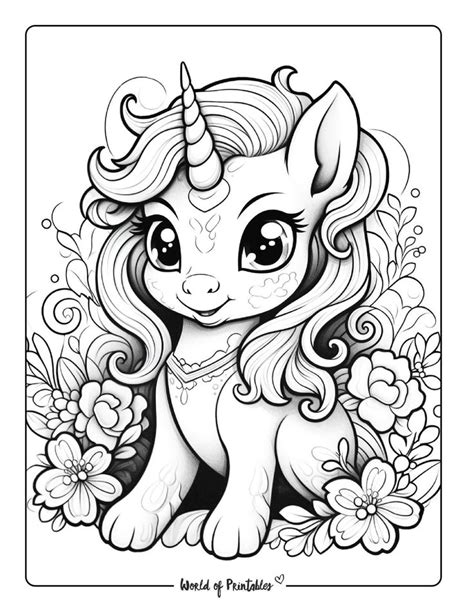 Unicorn Coloring Pages Free Printable Unicorn Coloring Pages Witch