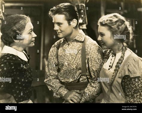 American actors Alice Brady, Tom Brown, and Mary June Storey in the ...