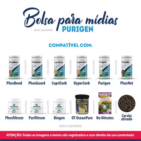 Bolsa Para Purigen Biogen Oceanpure Midias Filtrantes Aqu Rio Tnt X